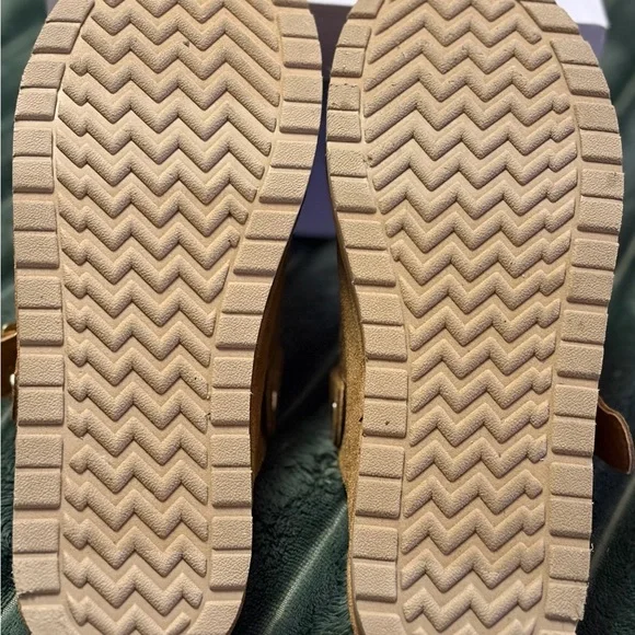 Madden Girl Tan Suede Slip-On Clogs - Picture 5 of 5